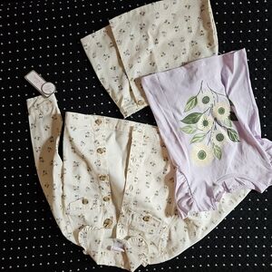 3 piece Girls Skort Jacket Shirt